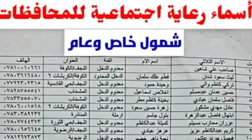 “القوائم كاملة” أسماء الرعاية الاجتماعية الوجبة الأخيرة 2025 متوفرة الان عبر منصة مظلتي الالكترونية spa.gov.iq