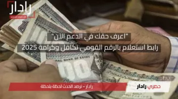 “اعرف حقك في الدعم الآن” رابط استعلام بالرقم القومي تكافل وكرامة 2025