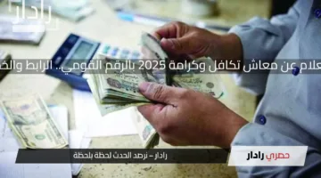 الاستعلام عن معاش تكافل وكرامة 2025 بالرقم القومي.. الرابط والخطوات