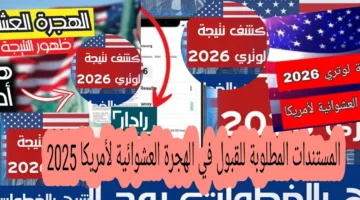 المستندات المطلوبة لاستخراج تأشيرة الهجرة العشوائية لأمريكا 2025- 2026 وأهمية خطاب يانصيب