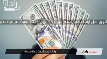حصريا الدولار يواصل ارتفاعه في مصر اليوم 11 أبريل 2025 وسط مراقبة حذرة للأسواق