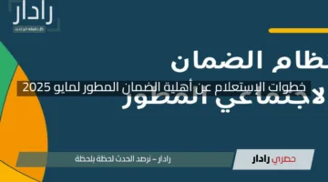 “هل أنت مؤهل؟”.. خطوات الإستعلام عن أهلية الضمان المطور لمايو 2025 وموعد إيداع الدفعة 41 في حساباتك