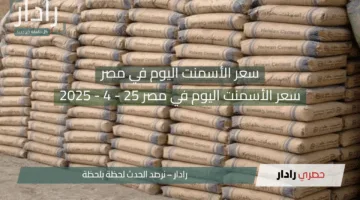 «أسعار الأسمنت في مصر اليوم 25 أبريل 2025».. السوق يلتقط أنفاسه وسط توقعات بزيادة مرتقبة في الطن!!
