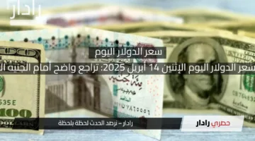 رسميا سعر الدولار اليوم الإثنين 14 أبريل 2025: تراجع واضح أمام الجنيه المصري