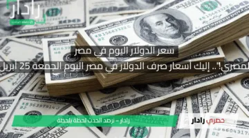 “سعر الدولار اليوم مقابل الجنية المصري!”.. إليك أسعار صرف الدولار في مصر اليوم الجمعة 25 أبريل 2025 وتباين الأسعار بين البنوك!!