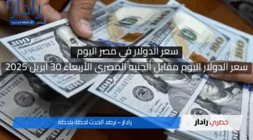 سعر الدولار اليوم مقابل الجنيه المصري الأربعاء 30 أبريل 2025