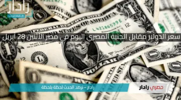 «مفاجأة في الأسواق».. سعر الدولار مقابل الجنيه اليوم الإثنين 28 أبريل 2025 رسميا بعد التحرك الأخير!!