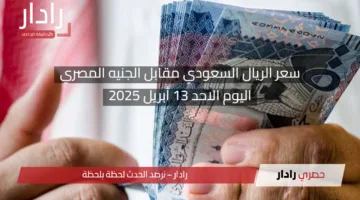 هنصرف بكام؟ سعر الريال السعودي مقابل الجنيه المصري اليوم الأحد 13 أبريل 2025