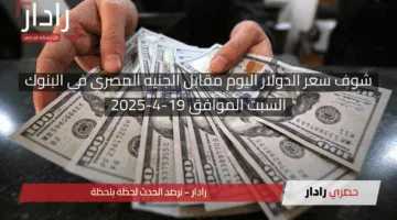 شوف سعر الدولار اليوم مقابل الجنيه المصري في البنوك السبت الموافق 19-4-2025
