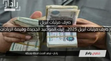 رسميا تبكير صرف مرتبات أبريل 2025.. إليك المواعيد الجديدة وقيمة الزيادات في الأجور
