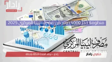 رابط حجز 4000 دولار من مصرف ليبيا المركزي 2025 عبر fcms.cbl.gov.ly وأهم الشروط اللازمة