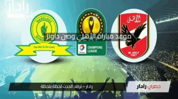 “احنا الأبطال” موعد مباراة الأهلي وصن داونز والقنوات الناقلة نصف نهائي أبطال أفريقيا 2025