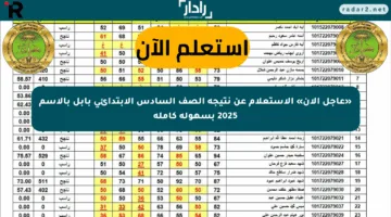 ظهرت| نتائج السادس الابتدائي الدور الأول في العراق 2025.. شوف نتيجتك