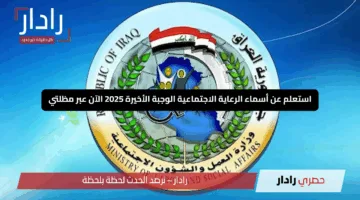 “فرحة العراقيين”.. استعلم عن أسماء الرعاية الاجتماعية الوجبة الأخيرة 2025 الآن عبر مظلتي spa.gov.iq