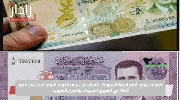 “آخر تحديث “.. سعر الدولار مقابل الليرة السورية اليوم السبت 24 مايو 2025