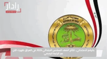 بالرقم الامتحاني.. نتائج الصف السادس الابتدائي 2025 في العراق ظهرت الآن عبر الرابط الرسمي