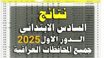 ظهرت «حصرياً PDF» نتائج السادس الابتدائي بغداد 2025 الدور الأول قبل الكل احصل عليها.. عبر results.mlazemna.com
