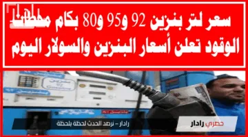 “اللتر عامل كام”.. أحدث سعر البنزين اليوم الجمعة 16 مايو 2025 داخل محطات الوقود المصرية