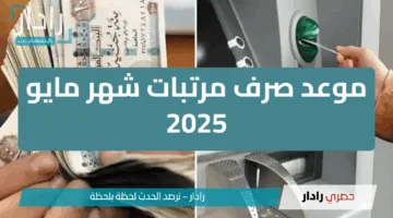 “رسميًا”.. تبكير موعد صرف مرتبات شهر مايو 2025 لكافة العاملين داخل قطاعات الدولة وأخر أخبار زيادة المرتبات