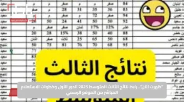 “ظهرت الآن”.. رابط نتائج الثالث المتوسط 2025 الدور الأول وخطوات الاستعلام المباشر من الموقع الرسمي