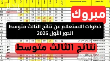 الآن.. نتائج الثالث متوسط 2025 بصيغة PDF على موقع نتائجنا الرسمي وخطوات الاستعلام عنها 
