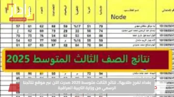 بغداد تفرح طلابها.. نتائج الثالث متوسط 2025 صدرت الآن عبر موقع نتائجنا الرسمي من وزارة التربية العراقية