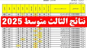 الآن.. نتائج الثالث متوسط 2025 الدور الاول في عموم محافظات العراق عبر نتائجنا