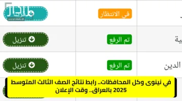 بصيغة PDF نتائج الثالث المتوسط 2025 الدور الاول لعموم محافظات العراق عبر موقع نتائجنا فور صدورها