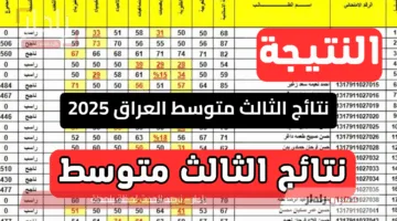 استعلم من هنا.. نتائج الثالث متوسط العراق 2025 عبر الموقع الرسمي