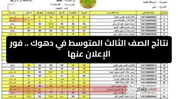 “بصيغة PDF”.. رابط نتائج الصف الثالث متوسط في دهوك ونينوي 2025 في العراق عبر نتائجنا ووزارة التعليم “فور ظهورها “