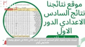 وزارة التربية العراقية.. نتائج السادس الاعدادي 2025 الدور الاول
