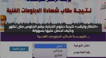 رابط مباشر.. الان نتيجة الدبلومات الفنية 2025 جميع الشعب عبر موقع nategafany.emis.gov.eg