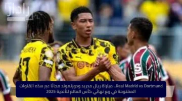 قمة نارية في مونديال الأندية.. موعد مباراة ريال مدريد ضد بوروسيا دورتموند والقنوات الناقلة والمعلق وتردد قناة dazn