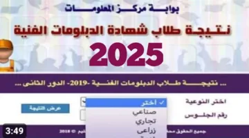 حالاً | ظهور نتيجة الدبلومات الفنية الدور الأول 2025 وتفاصيل تنسيق الكليات والمعاهد المتاحة عبر بوابة التعليم الفني