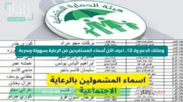طريقة الإستعلام عن أسماء المشمولين في الرعاية الاجتماعية الوجبة السابعة بالعراق 2025