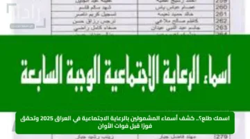 اسمك طلع؟.. كشف أسماء المشمولين بالرعاية الاجتماعية في العراق 2025 وتحقق فورًا قبل فوات الأوان