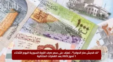 “لك قديش صار الدولار؟”.. تعرّف على سعر صرف الليرة السورية اليوم الثلاثاء 1 تموز 2025 بعد القفزات المتتالية