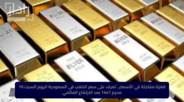 قفزة مفاجئة في الأسعار.. تعرف على سعر الذهب في السعودية اليوم السبت 10 محرم 1447 بعد الارتفاع العالمي