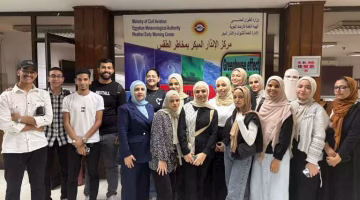 طلاب تكنولوجيا التعليم بجامعة حلوان يزورون مركز الأرصاد الجوية في زيارة ميدانية